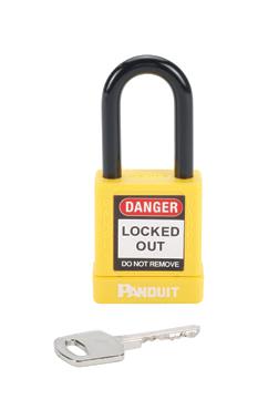 PSL-8YL LOCKOUT PADLOCK, 40MM, ALUM/STL, YELLOW PANDUIT