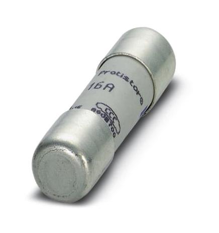 FUSE-10X38-16A-GR FUSE, SUPER-FAST BLOW, 16A/690V, 10X38MM PHOENIX CONTACT