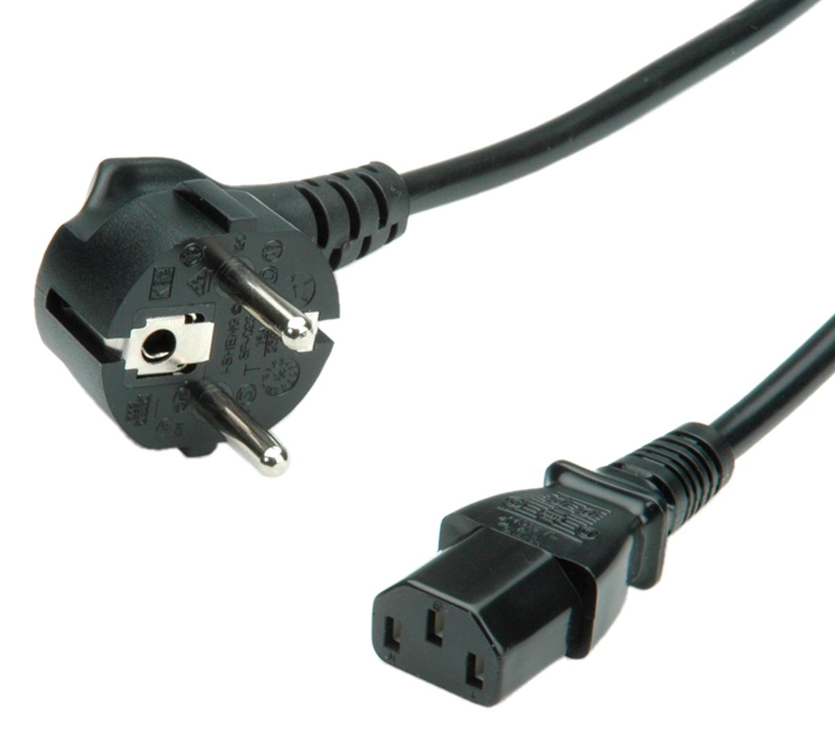 19.08.1030 POWER CORD, CEE 7/7 PLUG-IEC 320 C13, 3M ROLINE