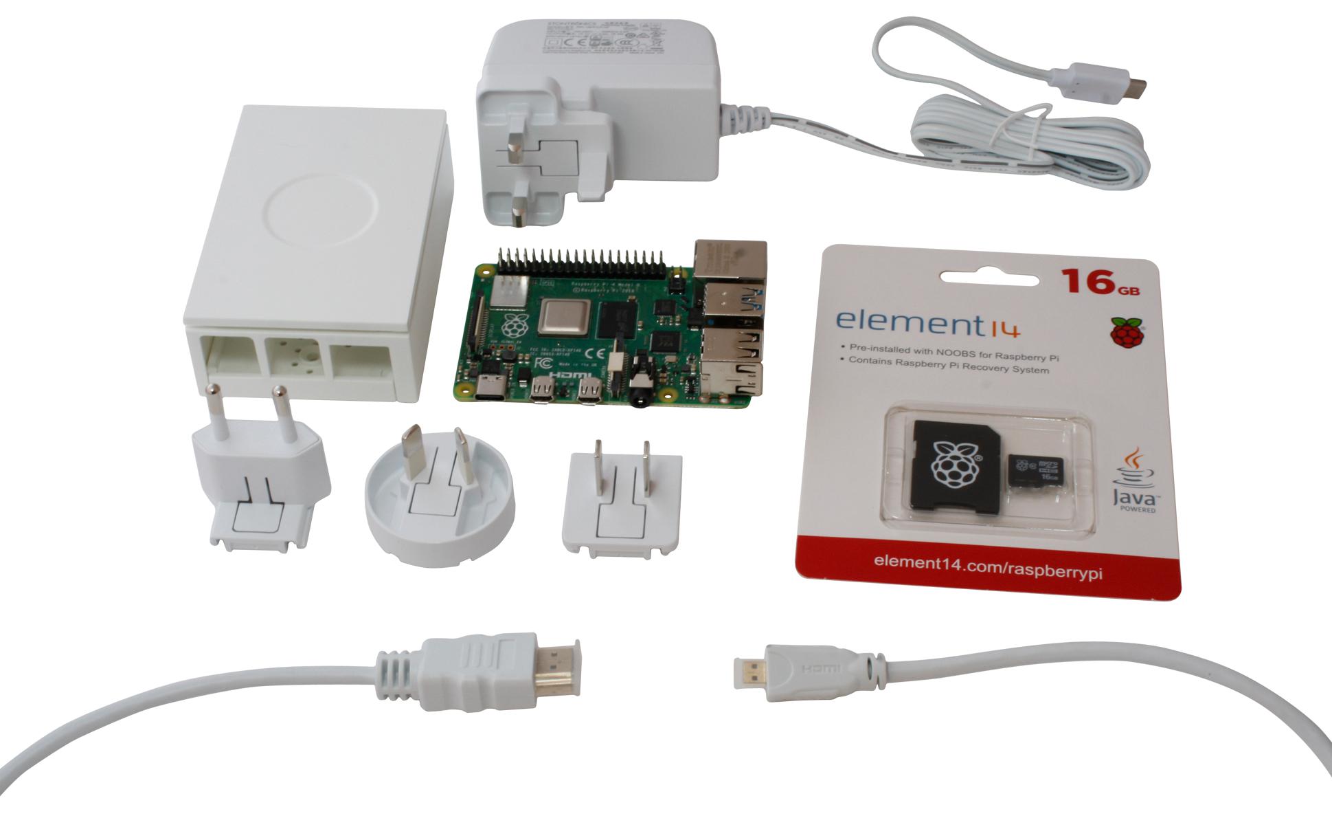 RPI4-MP-STARTER KIT-WHITE-4GB RASPBERRY PI 4B STARTER KIT, 4GB, WHITE MULTICOMP PRO