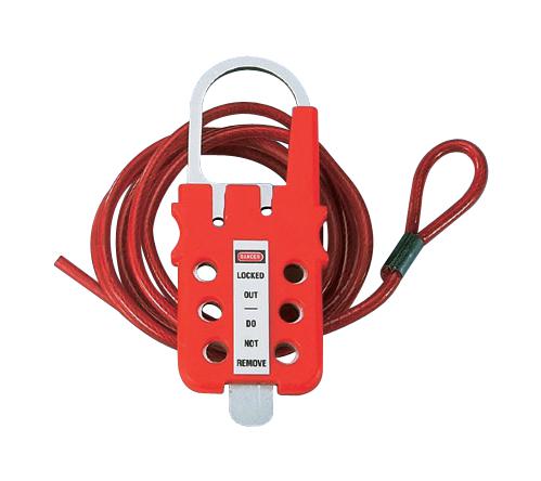 PSL-MLDC LOCKOUT TAGOUT HASP, 149.9MM, STEEL, RED PANDUIT