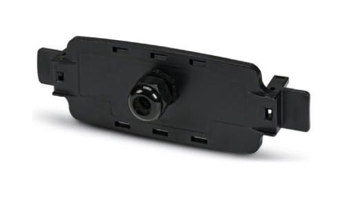 ECS-P-122X169-L-UV1-CG FRONT PLATE, PC, 196 X 34 X 62MM, BLACK PHOENIX CONTACT