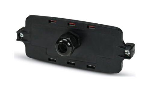 ECS-P-122X169-S-UV1-CG FRONT PLATE, PC, 163 X 30 X 62MM, BLACK PHOENIX CONTACT