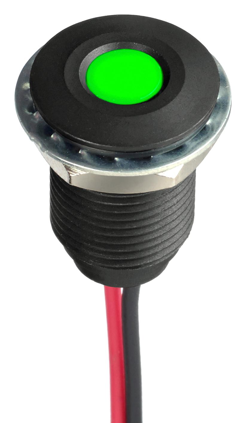 Q10F5ANXXG24E LED PANEL INDICATOR, GREEN, 10MM, 24VDC APEM