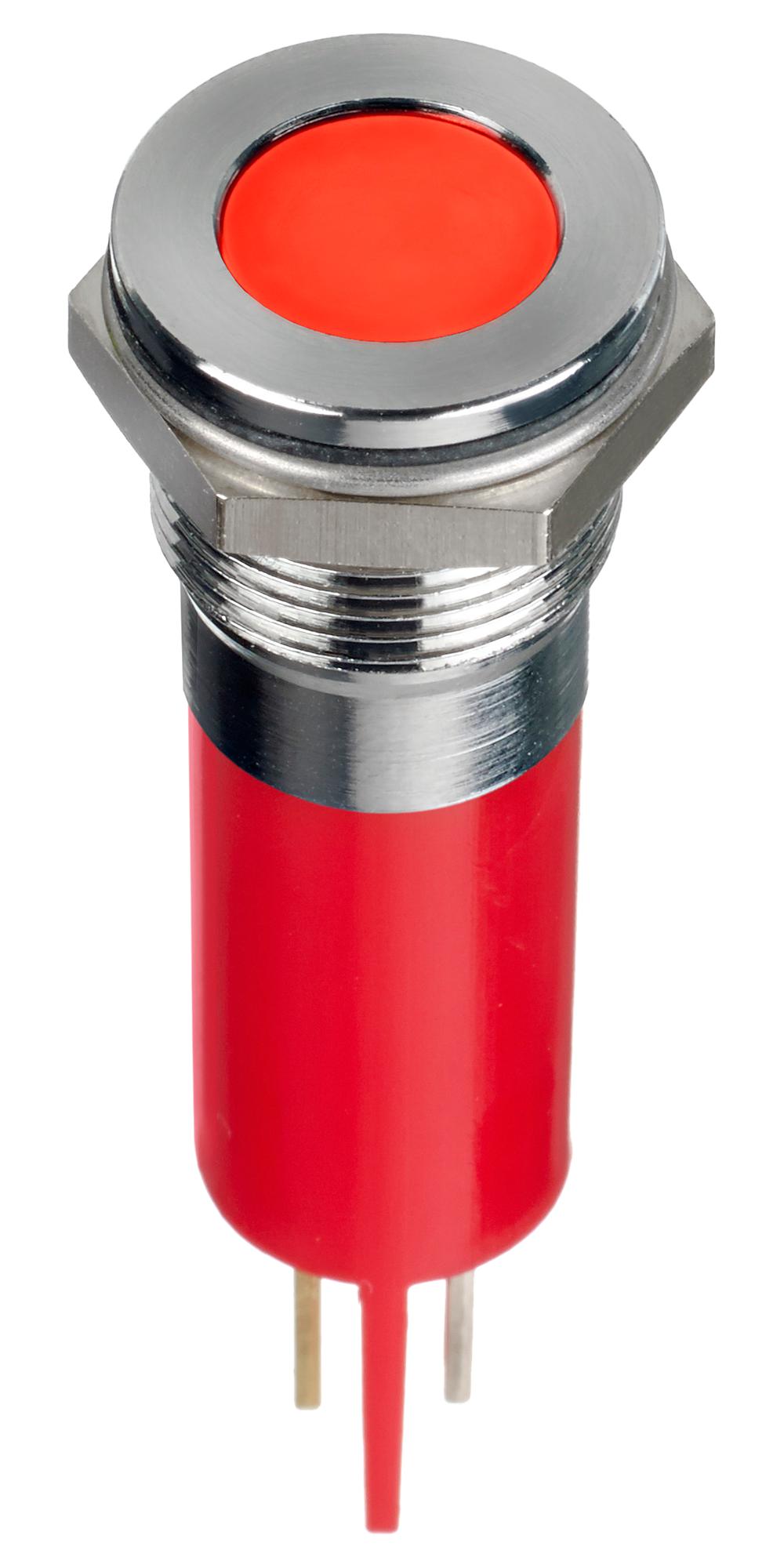 Q14F1CXXR02E LED PANEL INDICATOR, RED, 14MM, 2V APEM