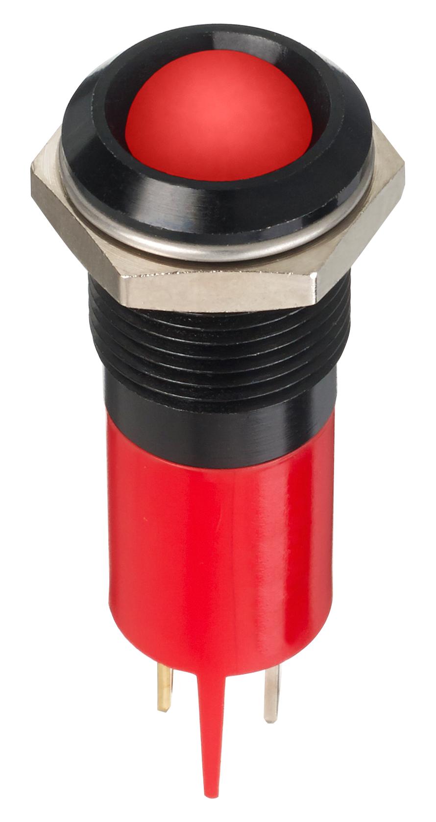 Q16P1BXXHR12E LED PANEL INDICATOR, RED, 16MM, 12VDC APEM