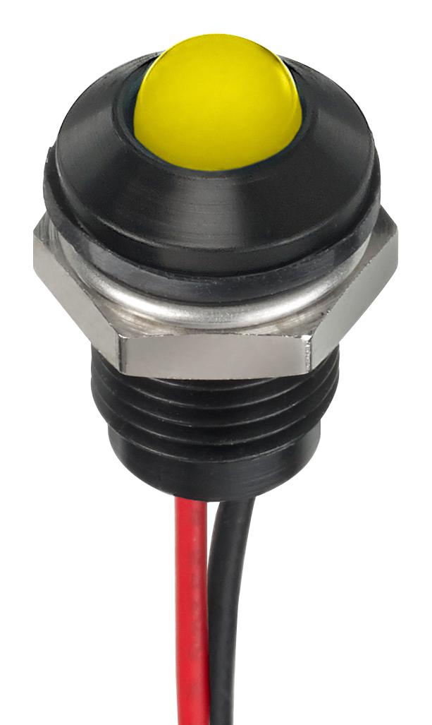 Q6P5BXXHY02E LED PANEL INDICATOR, YELLOW, 6MM, 2V APEM