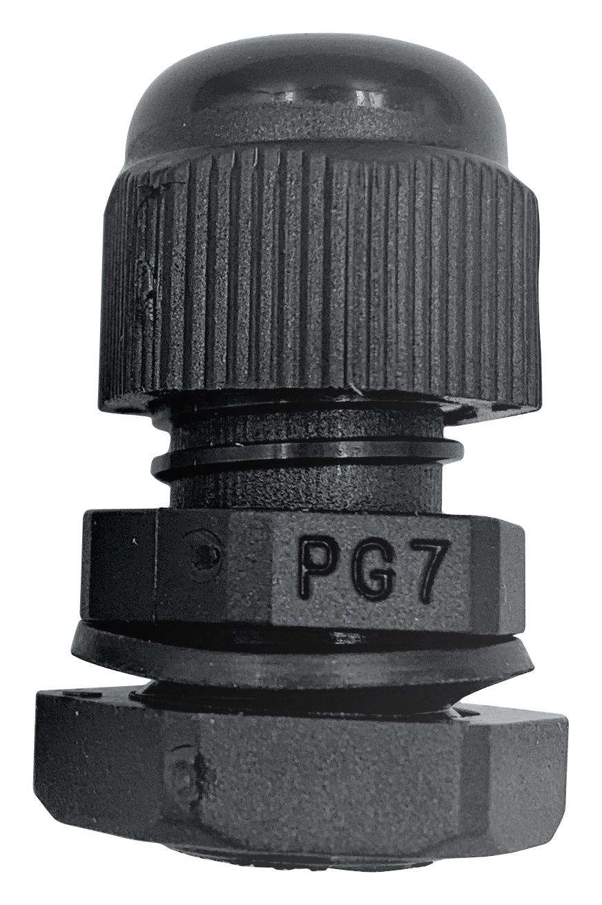 PELB0288 CABLE GLAND, PA/NBR, 10MM-14MM, BLACK PRO ELEC