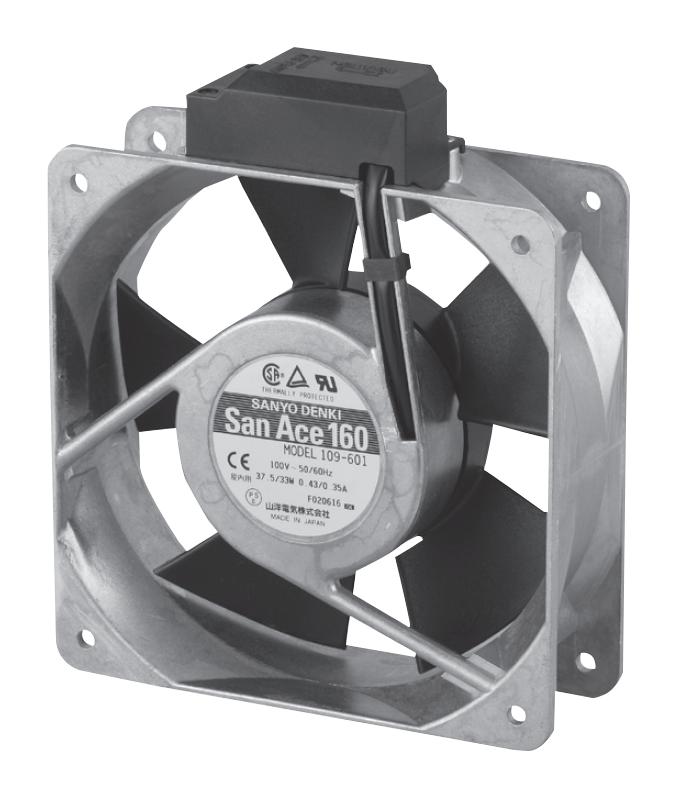109-601 AXIAL FAN, AC, 0.43A, 160MM, 300.4CFM SANYO DENKI
