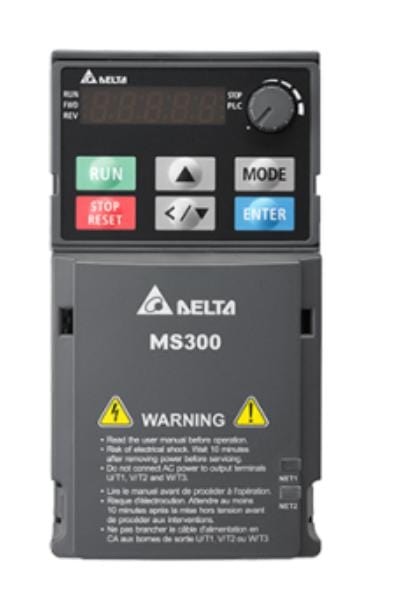VFD2A7MS43AFSAA AC MOTOR SPEED DRIVE, 3-PH, 750W, 528V DELTA ELECTRONICS