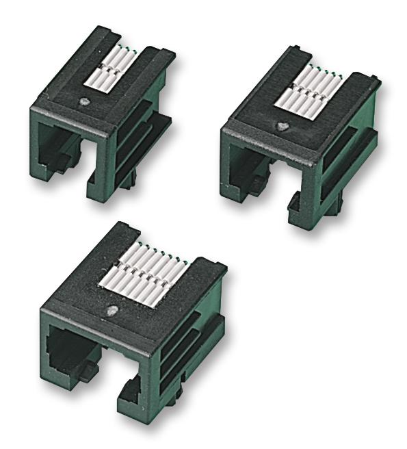 215876-1 JACK, MODULAR, W/O PANEL STOP, 6/6 AMP - TE CONNECTIVITY