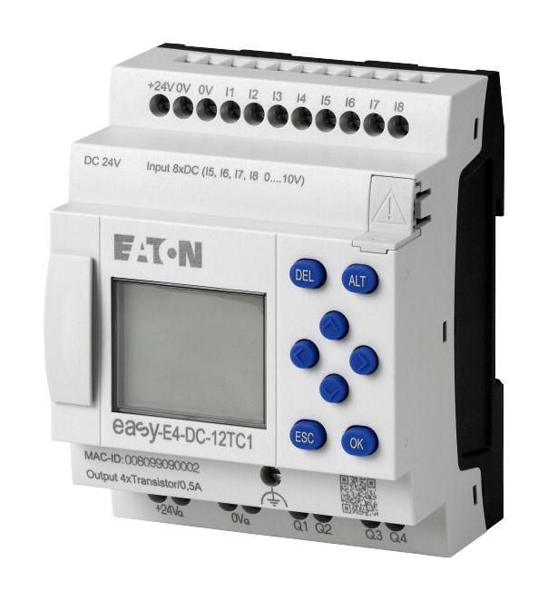 EASY-E4-DC-12TC1 CONTROL RELAY W/DISPLAY, 24VDC EATON MOELLER