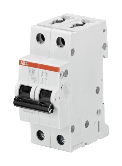 S202-B16 CIRCUIT BREAKER, THERMAL MAG, 2 POLE ABB