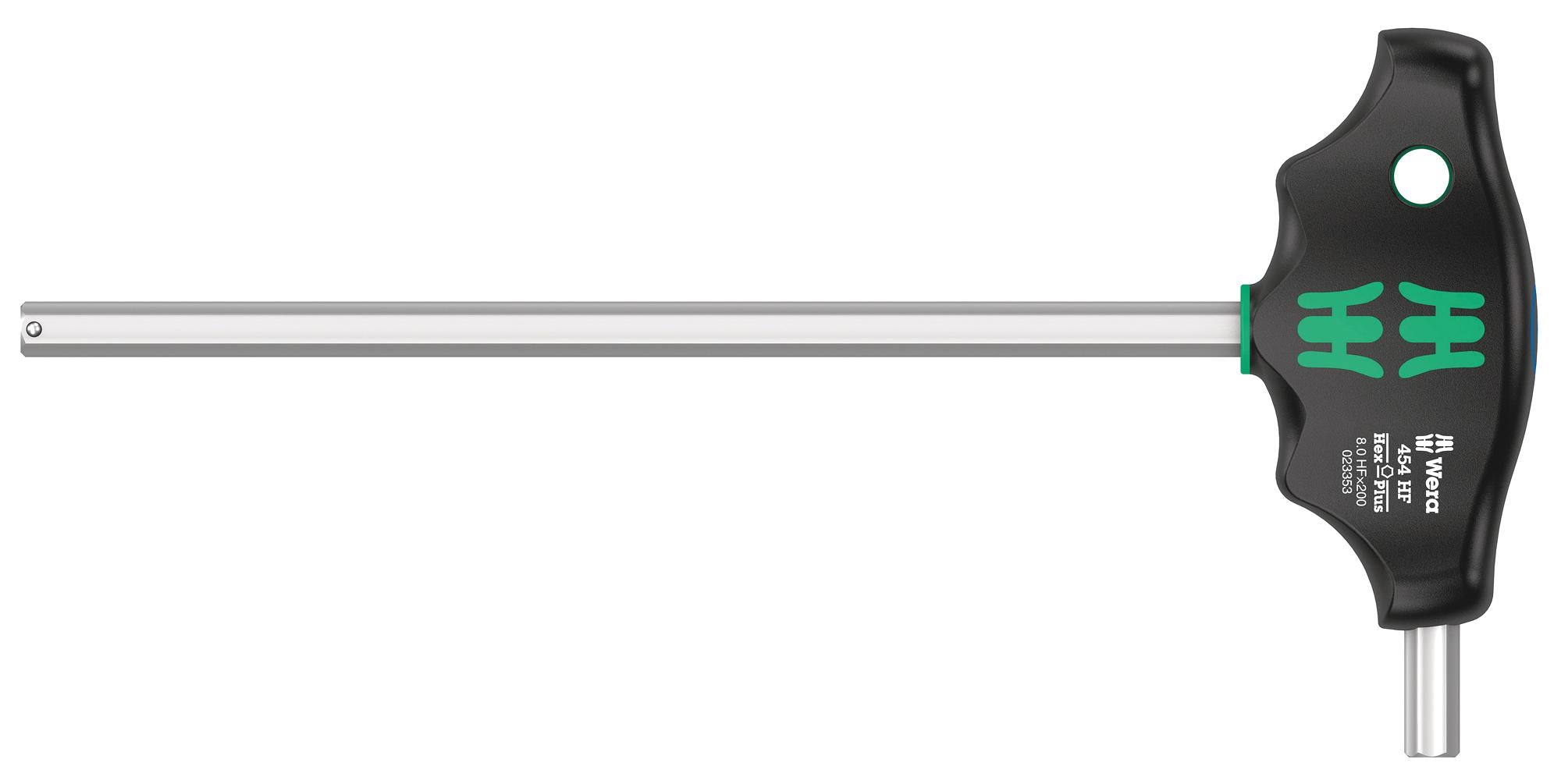 454 HEX-PLUS HF 8 X 200 MM HF T-HANDLE HEX SCREWDRIVER, 8MM, 249MM WERA