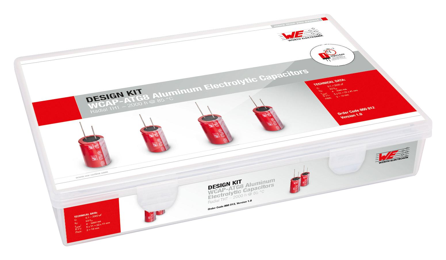 860012 ALUMINUM ELECTROLYTIC CAP DESIGN KIT WURTH ELEKTRONIK
