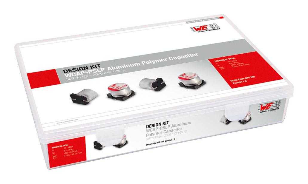 875105 ALUM POLYMER SMT V-CHIP CAP DESIGN KIT WURTH ELEKTRONIK