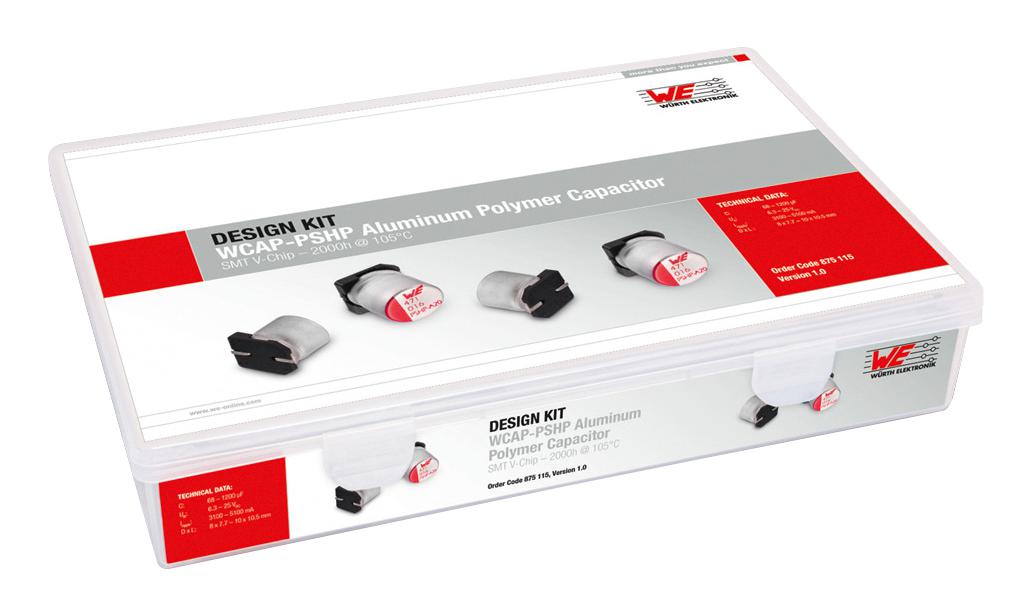 875115 ALUM POLYMER SMT V-CHIP CAP DESIGN KIT WURTH ELEKTRONIK