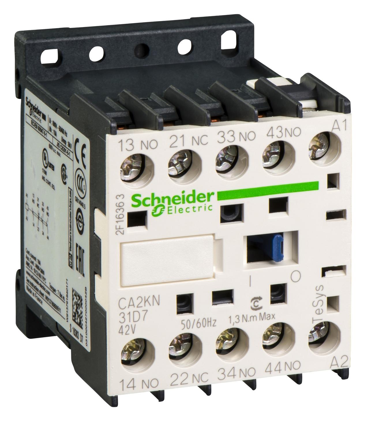 CA2KN31D7 CONTROL RELAY 3NO 1NC CONTACTS SCHNEIDER ELECTRIC