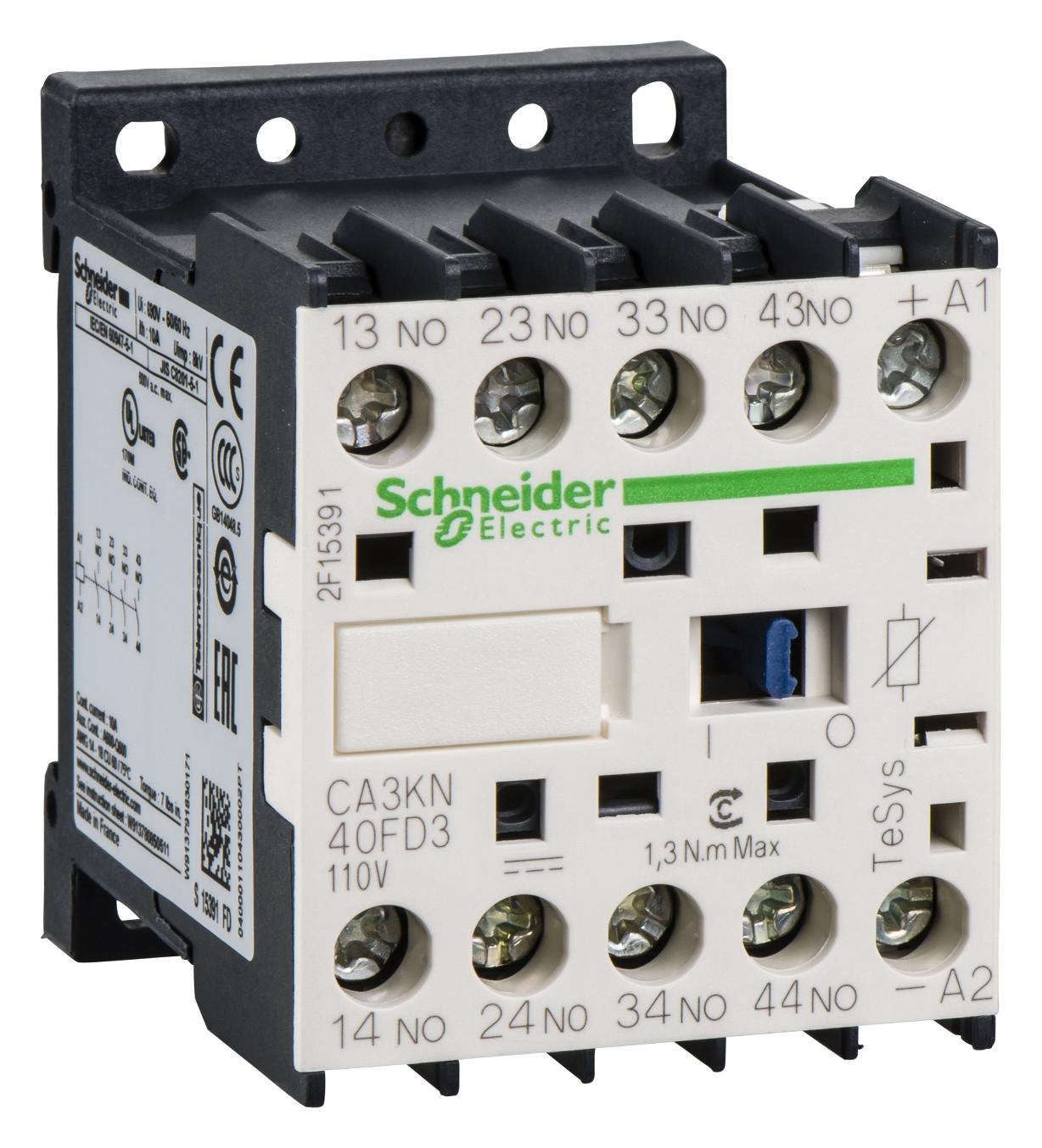 CA3KN40FD3 CONTROL RELAY 4NO CONTACTS SCHNEIDER ELECTRIC