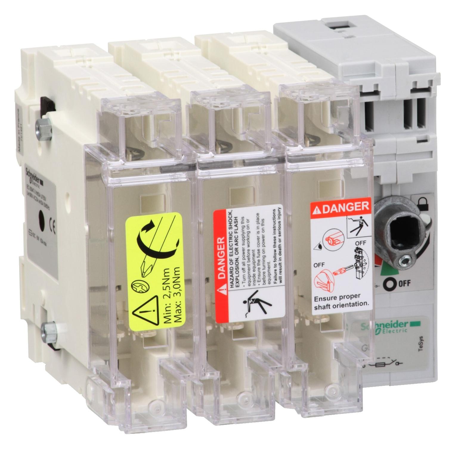 GS2K3 FUSE DISCONNECT SW. 3X 125A 22X58 SCHNEIDER ELECTRIC