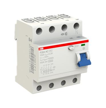 2CSF204001R3900 F204AC-100/0.3 4P RCD 100A 300MA ABB