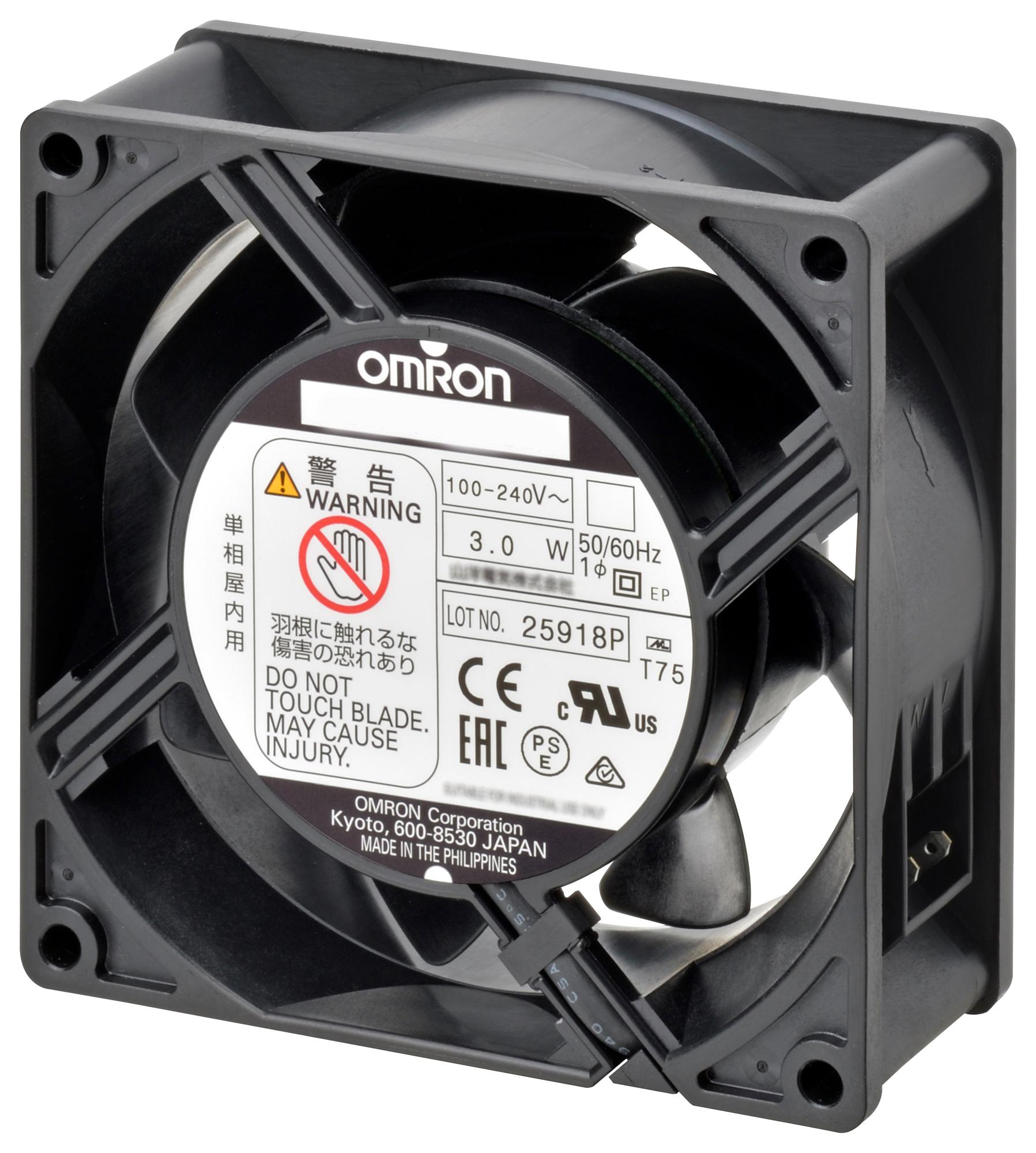R89F-MS0938LP AXIAL FAN, AC, 1.18M3/MIN, 3W, 33DB OMRON
