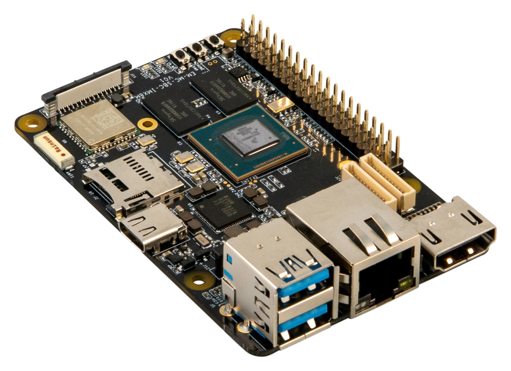 AES-MC-SBC-IMX8M-G SBC, QUAD ARM CORTEX-A53/CORTEX-M4F MPU AVNET