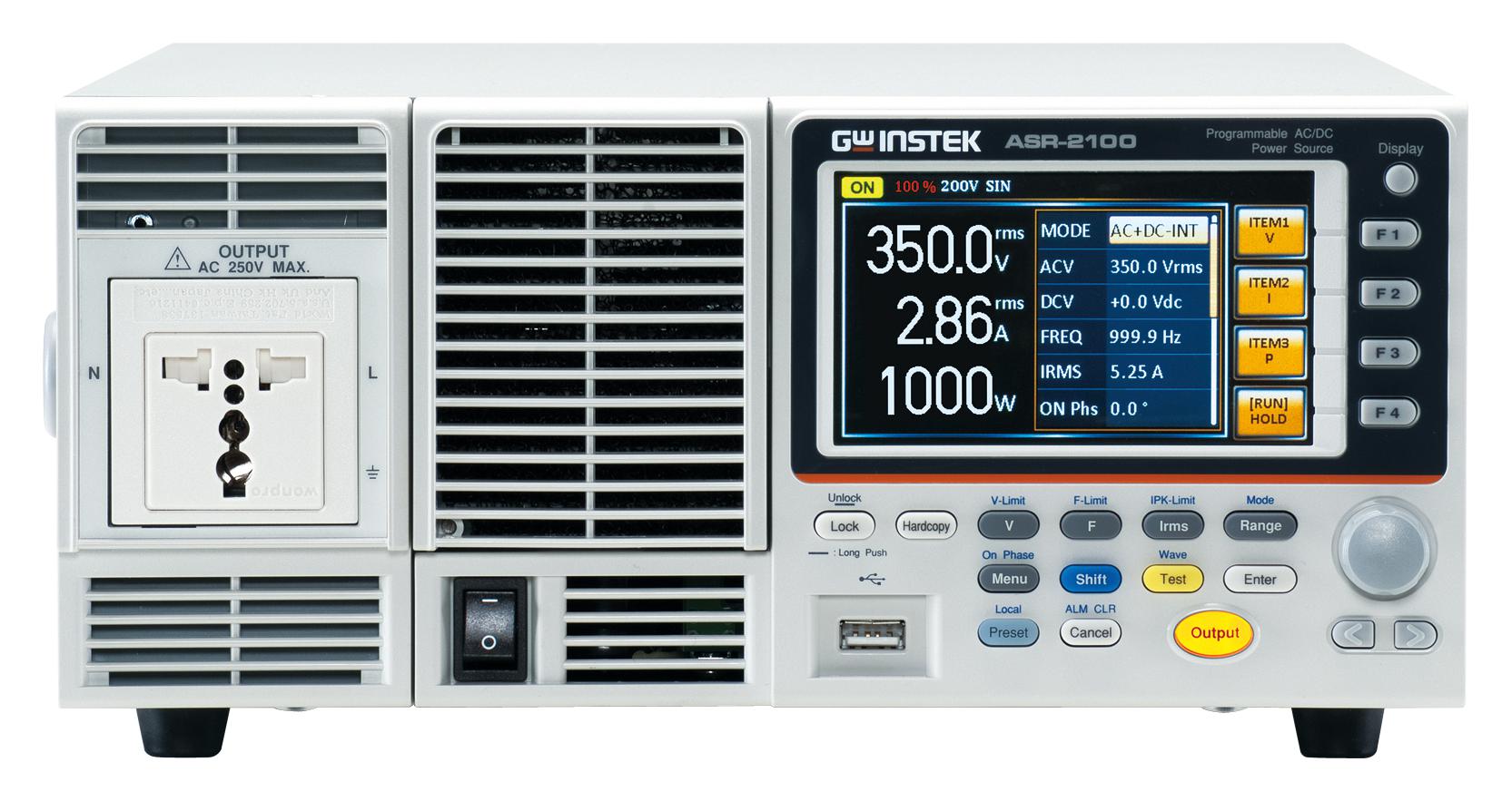 ASR-2100  (USB+LAN) BENCH POWER SUPPLY, 1CH, PROG, 10A, 350V GW INSTEK