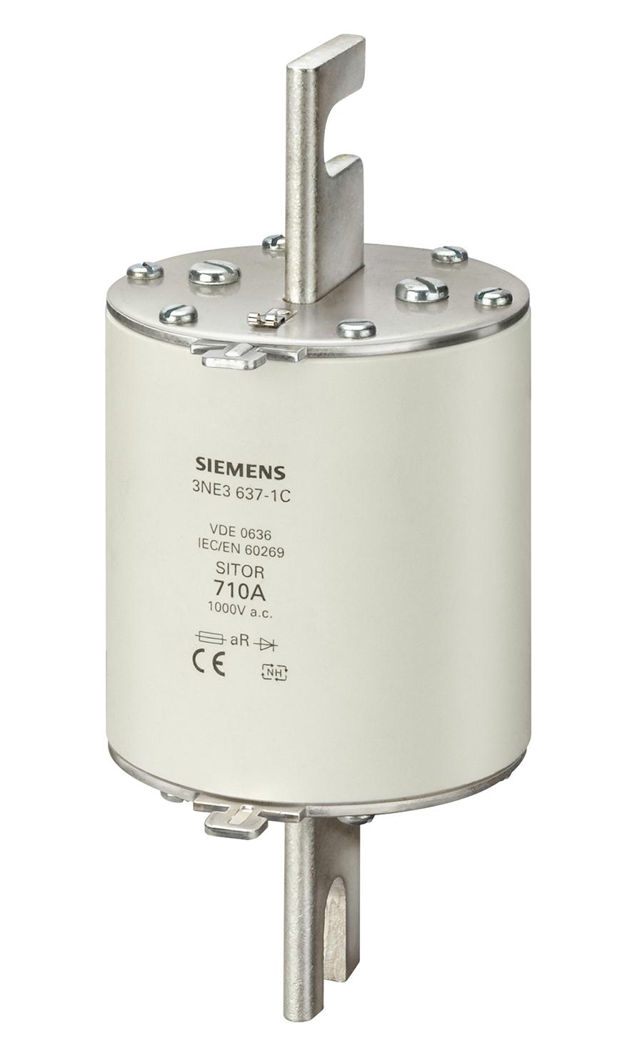 3NE3434-3C HRC FUSE, 355A, 1KVAC, 440VDC, BLADE TAG SIEMENS