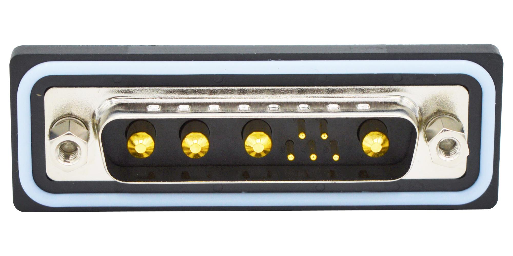 CDFV9W4113L412 COMBO D-SUB CONN, PLUG, DB-9W4, SOLDER NORCOMP