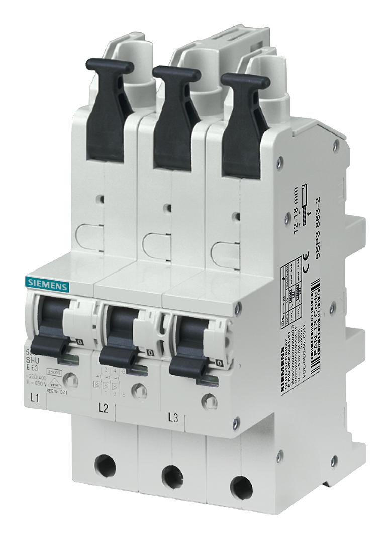 5SP3816-2 MINIATURE CKT BREAKER, 3P, 16A, 400VAC SIEMENS