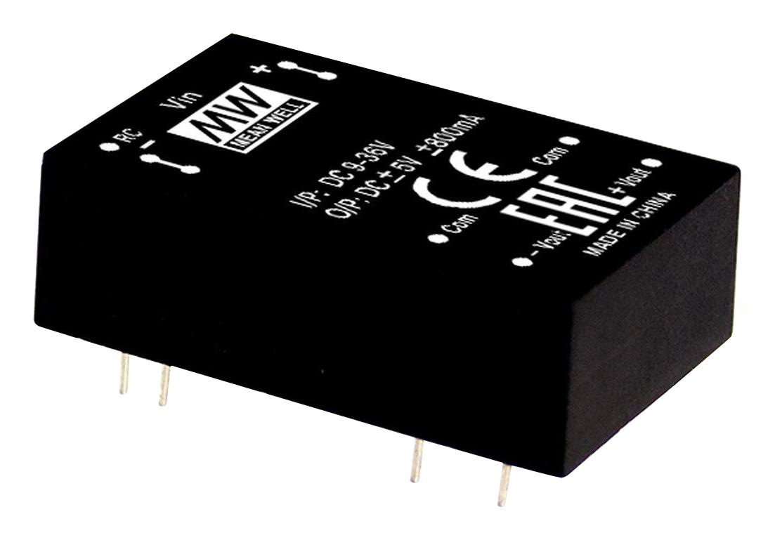 RDDW08F-12 DC-DC CONVERTER, 2 O/P, 8W MEAN WELL