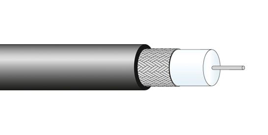 22510114 COAX CABLE WIRE, 2.8MM, 75 OHM, 1M HUBER+SUHNER
