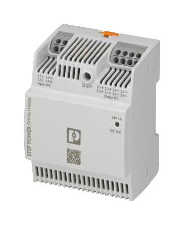 1140066 POWER SUPPLY, AC-DC, 24V, 4A PHOENIX CONTACT