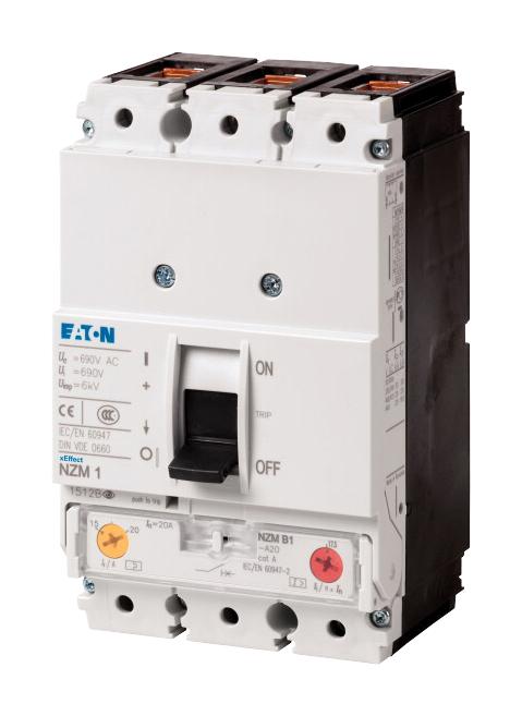 NZMH1-A125 MCCB, 125A, 3P, 100KA, THERM/MAG EATON MOELLER