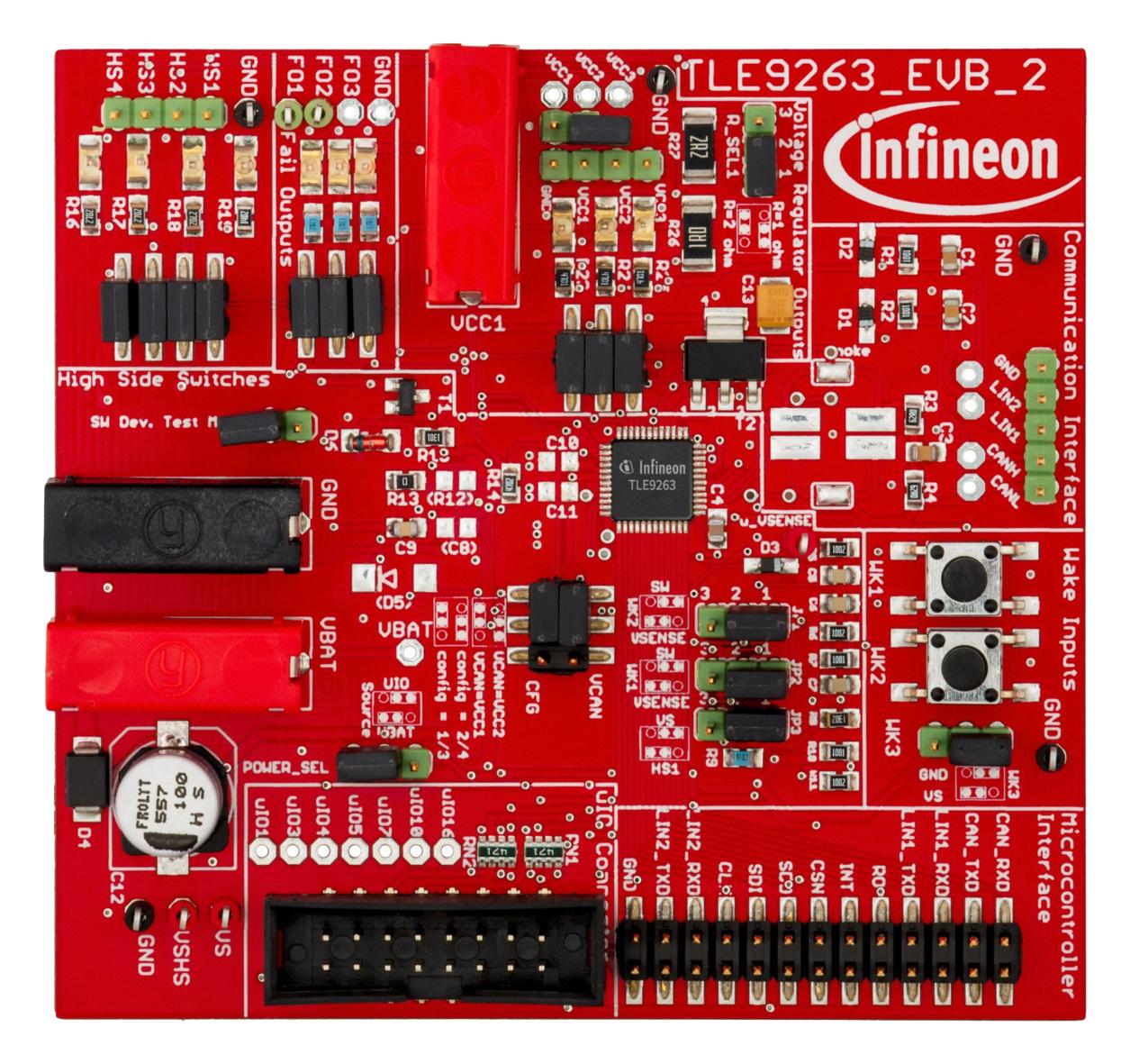 MIDRANGESBCV33BOARDTOBO1 EVAL BOARD, SYSTEM BASIS CHIP INFINEON