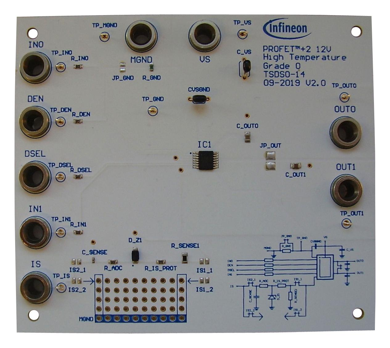 SHIELDBTS70041EPZTOBO1 EVAL BOARD, HIGH SIDE POWER SWITCH INFINEON