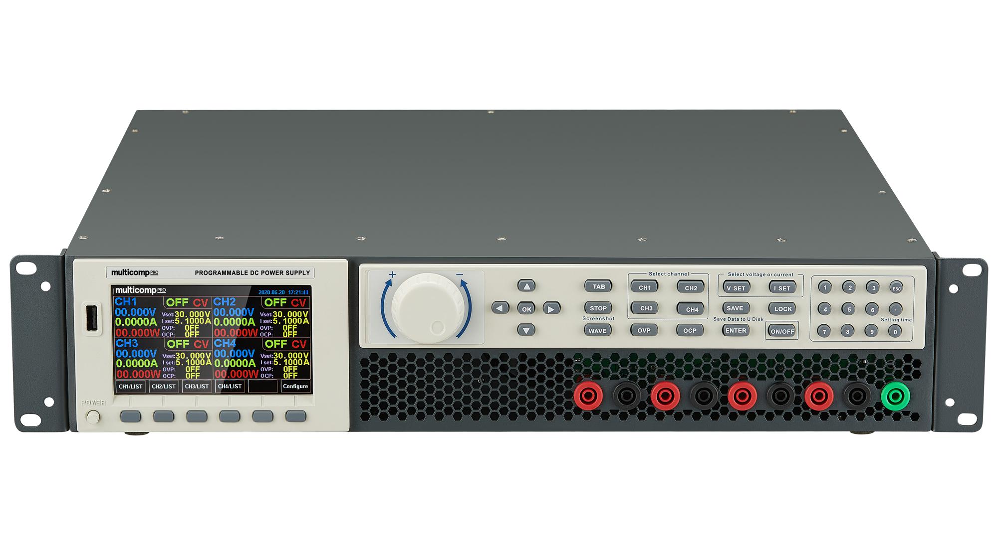 MP710508 BENCH POWER SUPPLY, PROG, 4-CH, 5A, 30V MULTICOMP PRO