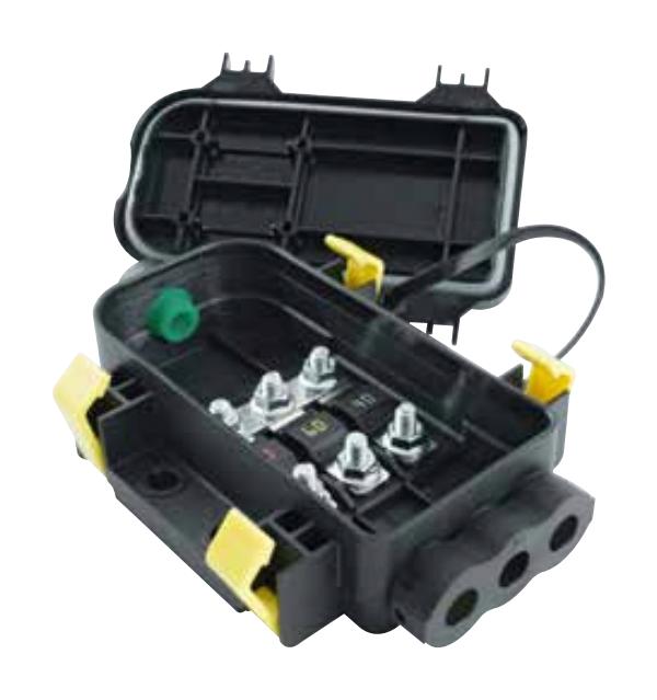 04980933.X AUTO BLADE FUSE HOLDER, 3POS, 200A, 58V LITTELFUSE