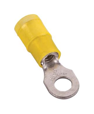 7TAI029830R0120 TERMINAL, RING TONGUE, 1/4", YELLOW ABB