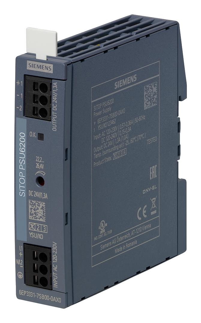 6EP3331-7SB00-0AX0 POWER SUPPLY, AC-DC, 24V, 1.3A SIEMENS
