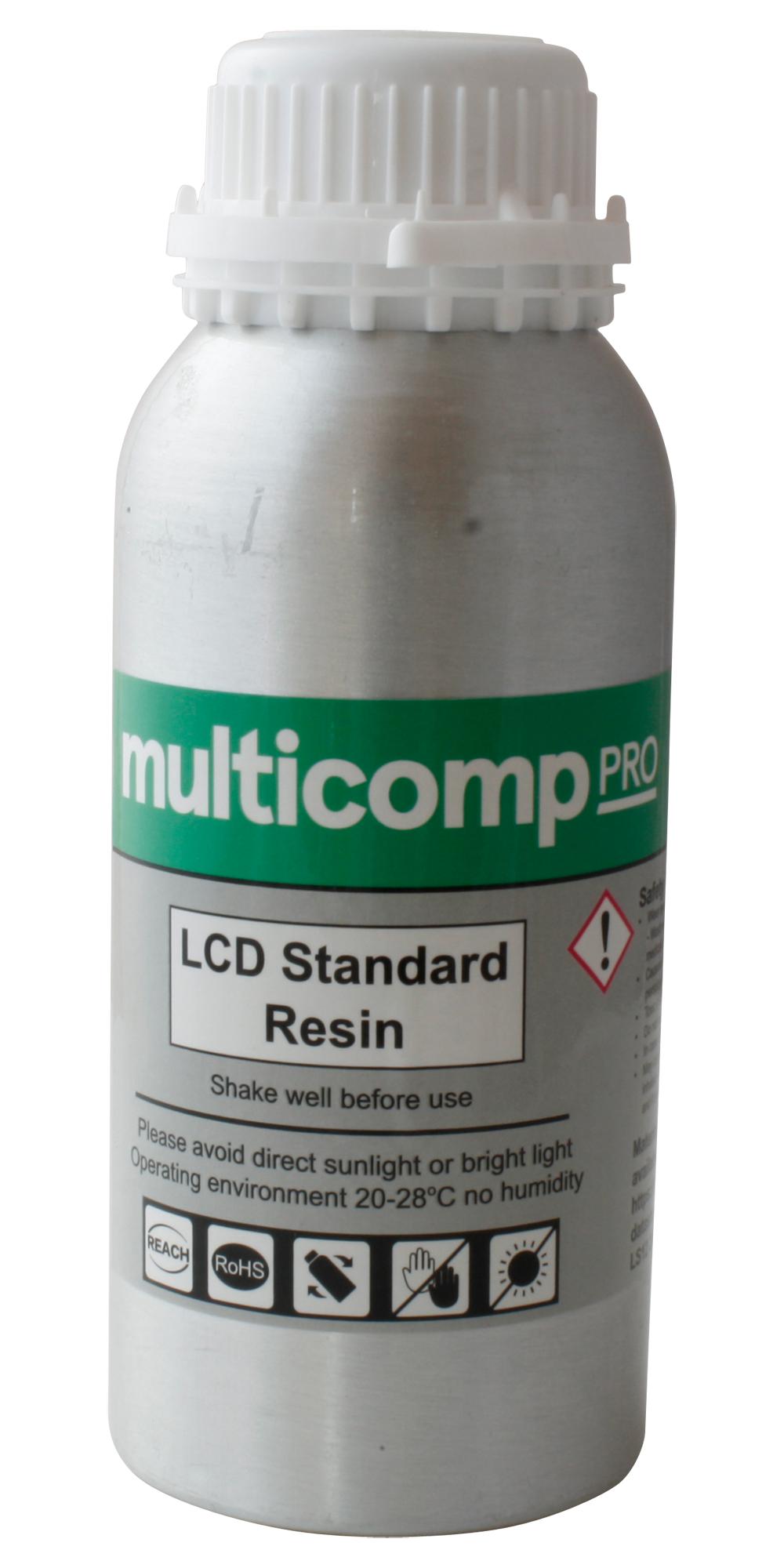 MP004389 LCD STANDARD RESIN, GREY, 500G, 35% MULTICOMP PRO