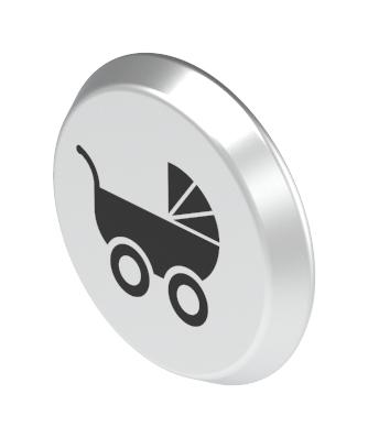 56-6.00001 SWITCH LENS, BLACK, ALUMINIUM, LASER ENG EAO