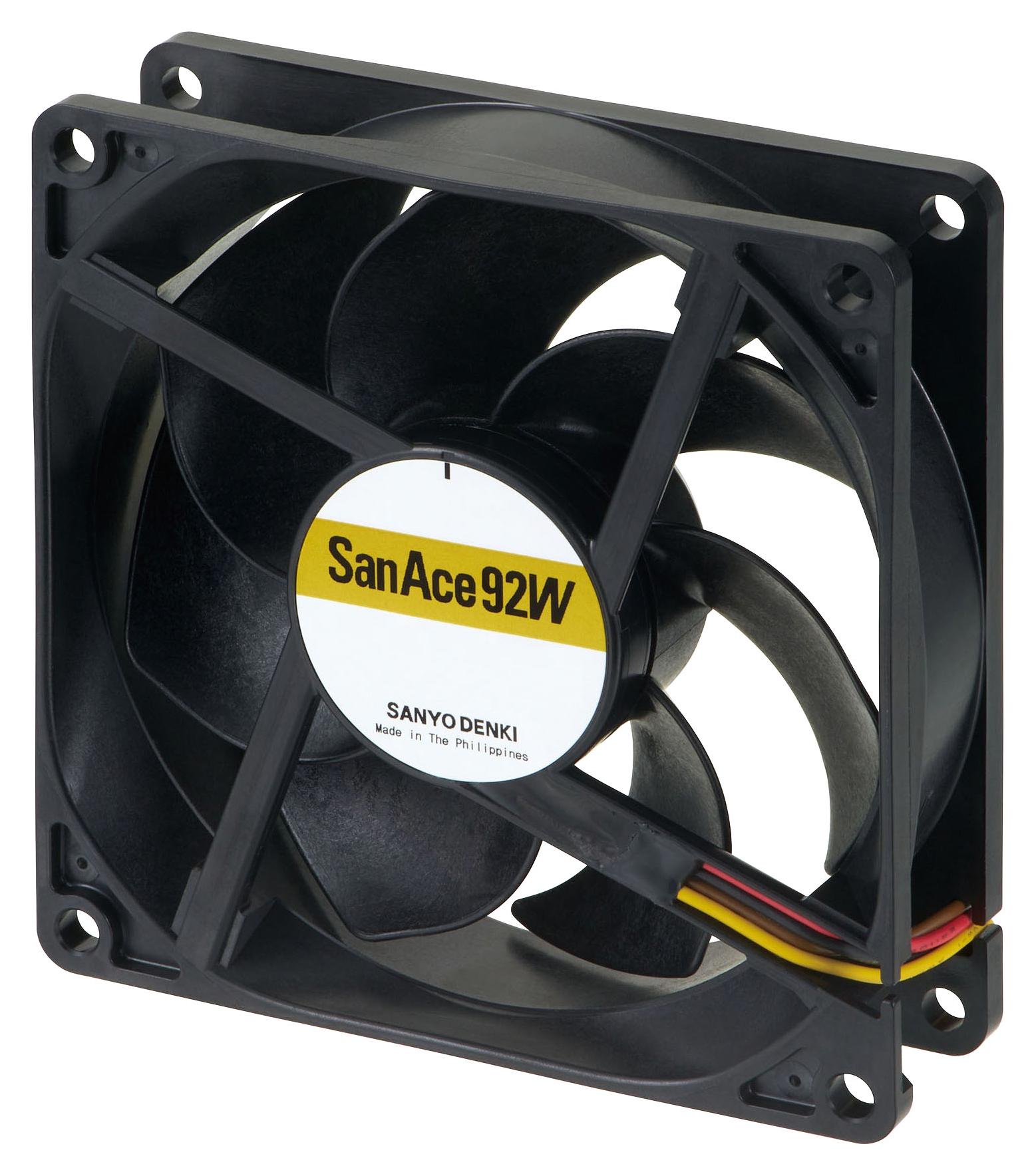 9WPA0924P4G001 AXIAL FAN, 86.5CFM, 47DBA, 6W, 24VDC SANYO DENKI