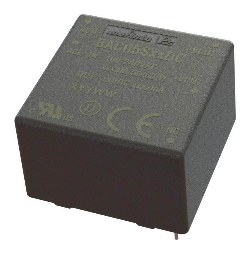 BAC05S05DC POWER SUPPLY, AC-DC, 5V, 1A MURATA POWER SOLUTIONS