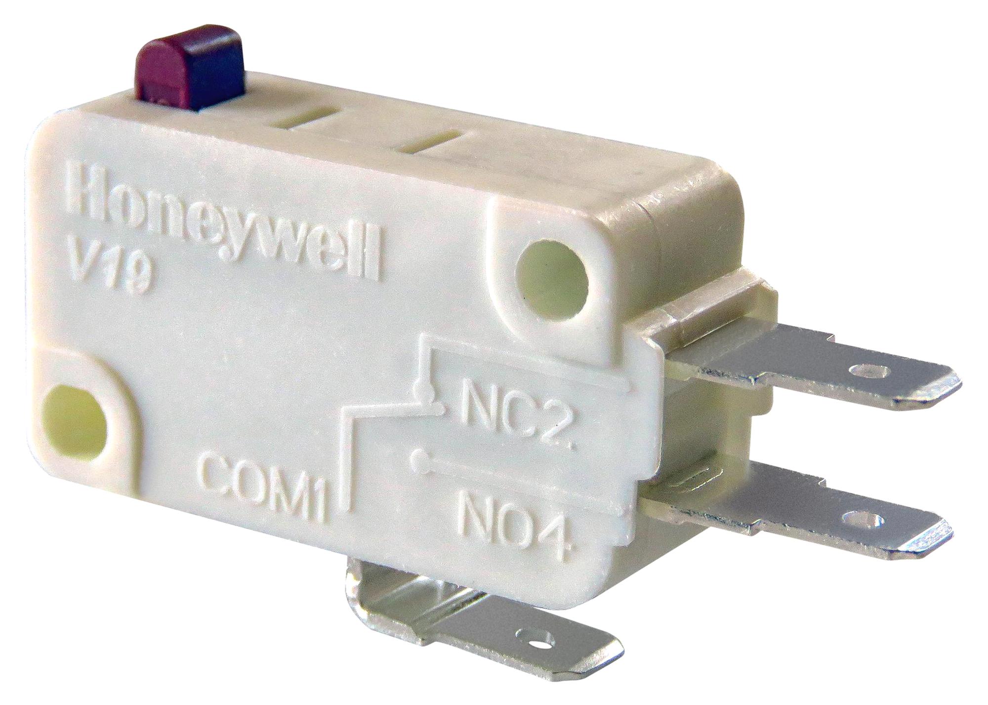 V19T16-EC100 MICROSWITCH, SPST-NC, 16A, 125VAC, 100GF HONEYWELL