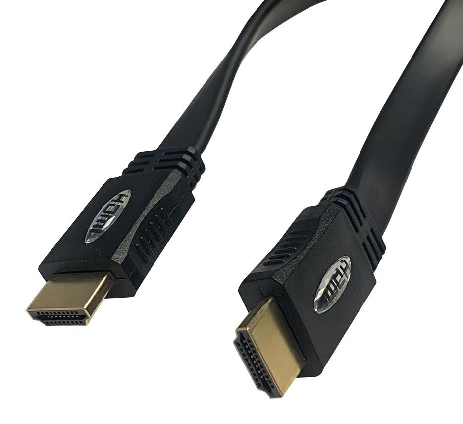 2410HQF-2 CABLE, FLAT HDMI PLUG-PLUG, 2M, BLK VIDEK
