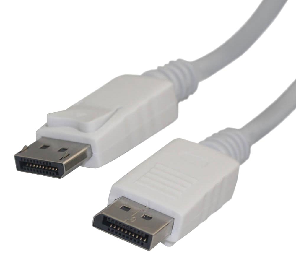 2409-2W CABLE, DISPLAYPORT PLUG-PLUG, 2M, WHITE VIDEK
