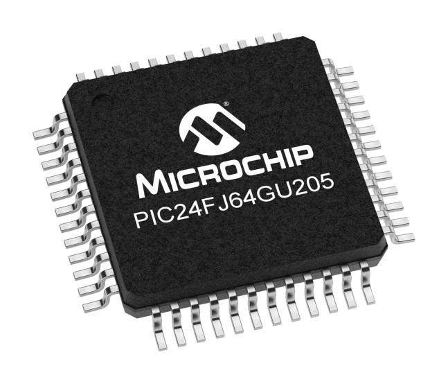 PIC24FJ64GU205-I/PT MCU, 16BIT, 32MHZ, PIC24, TQFP-48 MICROCHIP