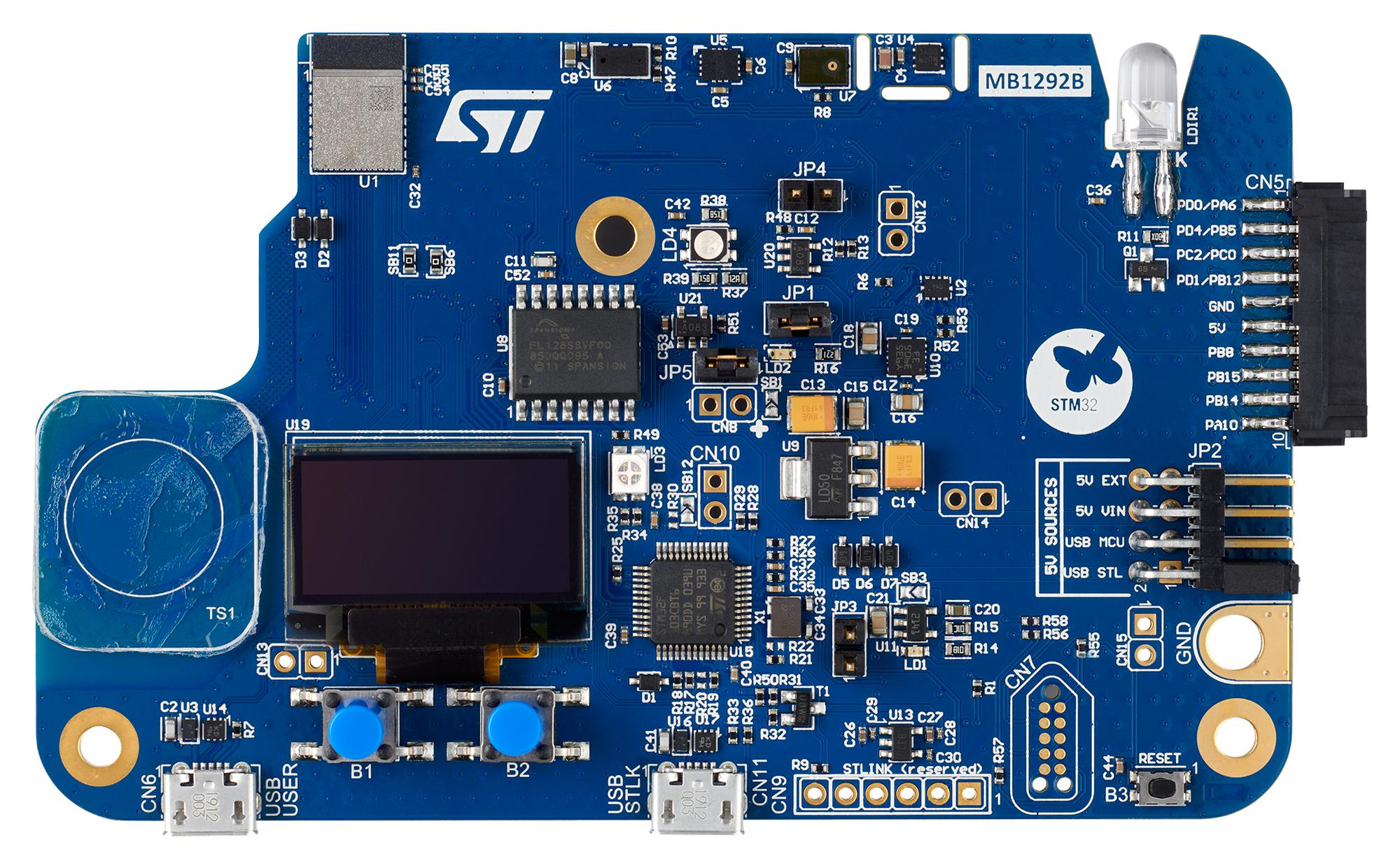 STM32WB5MM-DK DISCOVERY KIT, BLUETOOTH/ZIGBEE/THREAD STMICROELECTRONICS